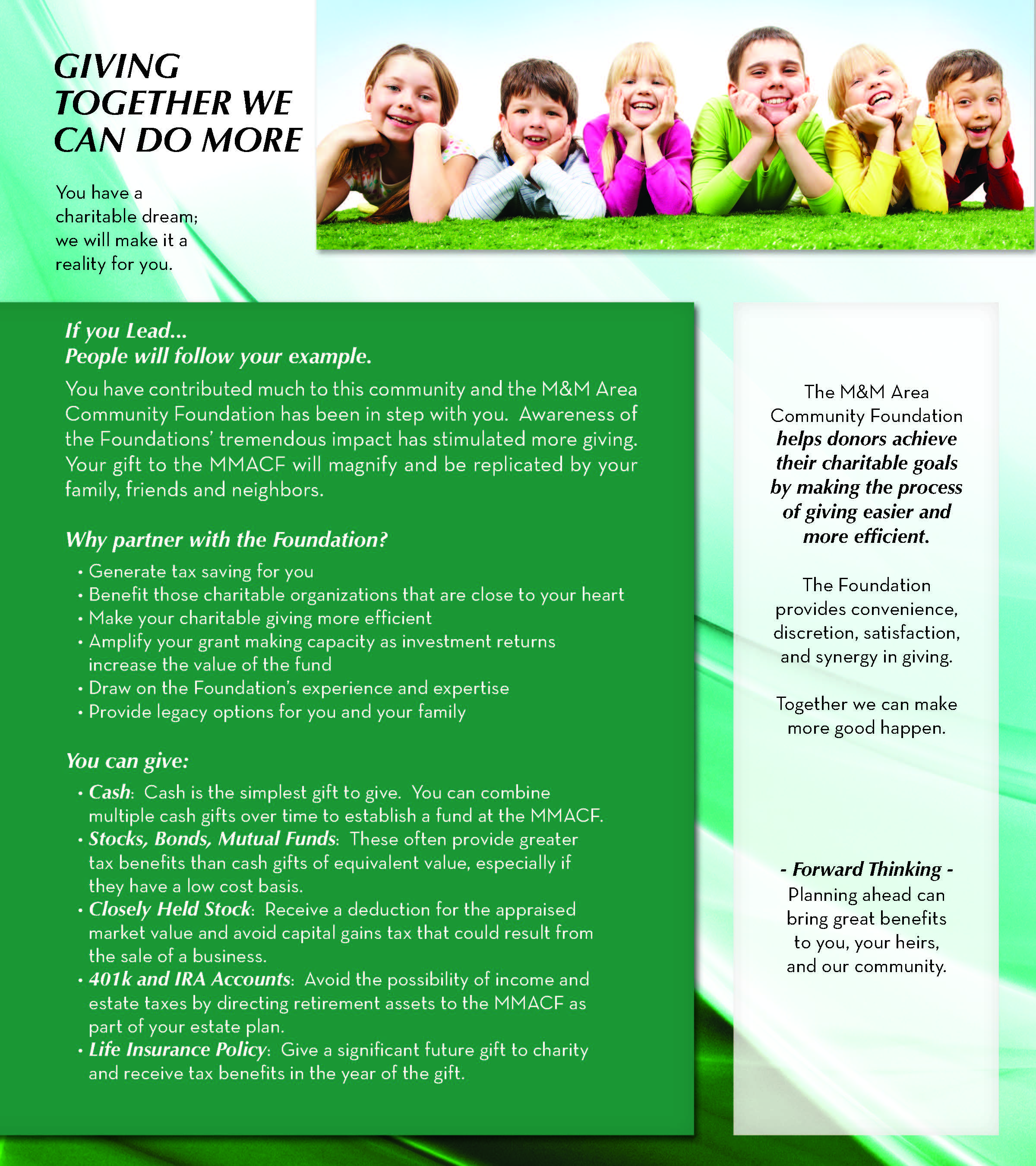 Giving Together We Can Do More 2